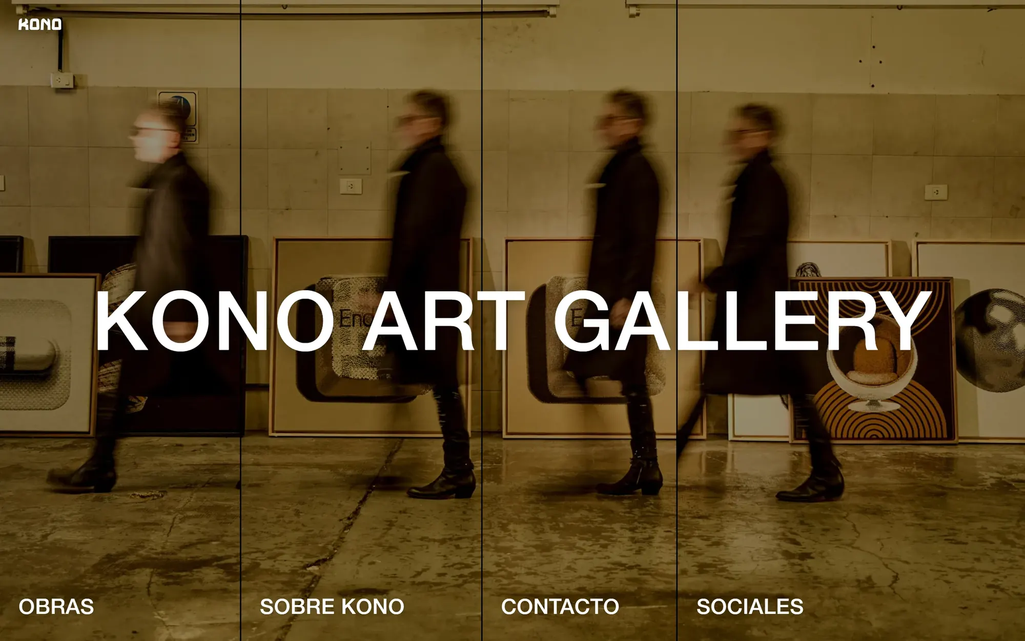 KONO Art Gallery: la pantalla principal